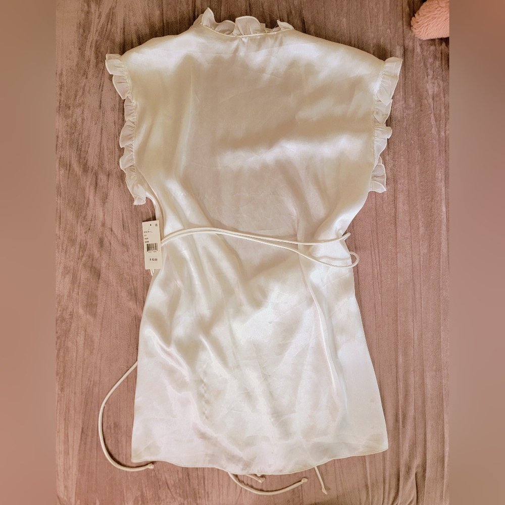 ✨ Luxury White Ivory Robe Size S - Picture 8 of 9